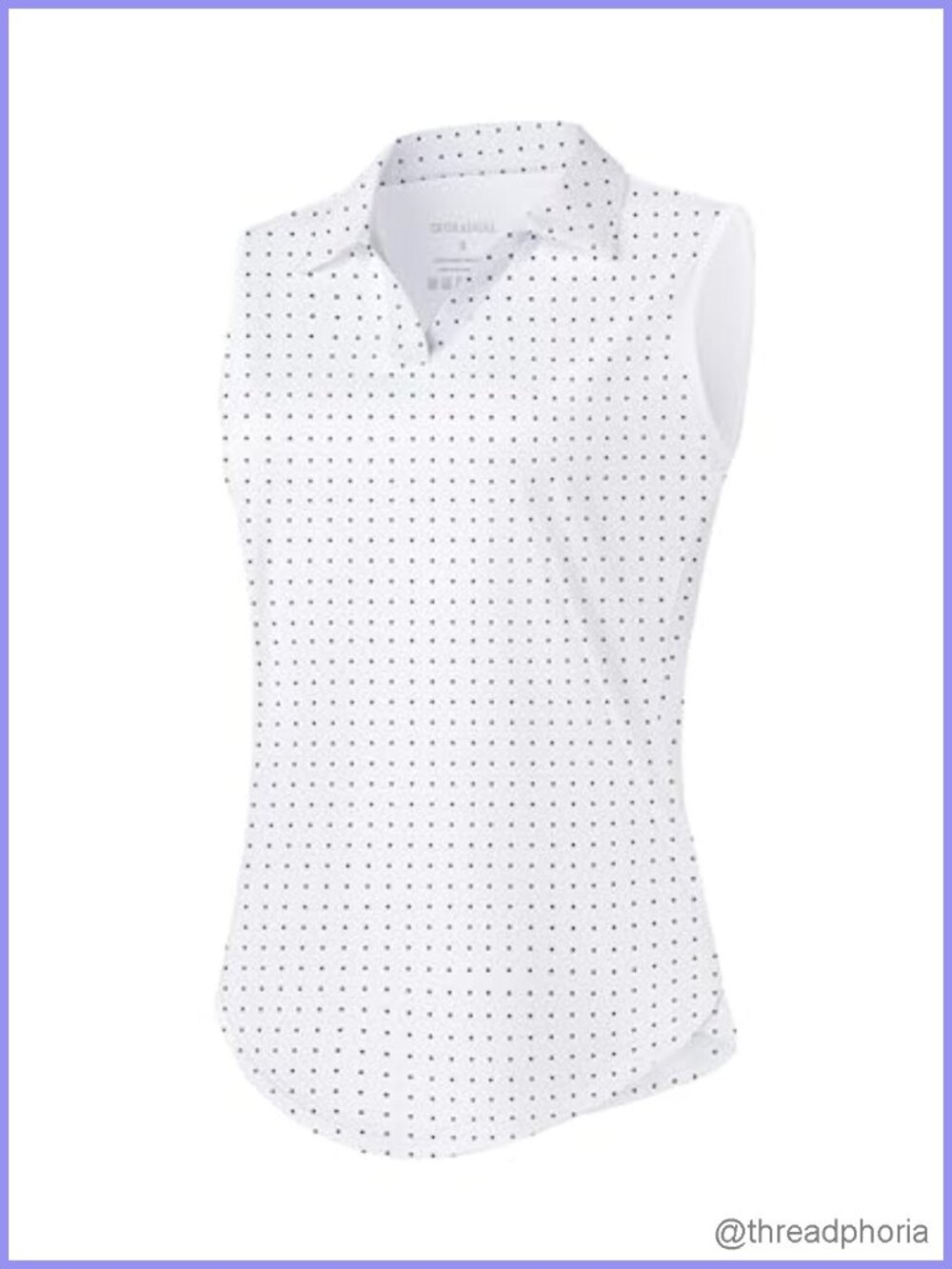 Sleeveless V-Neck Polo Golf Shirt UPF 50+ Women Athletic